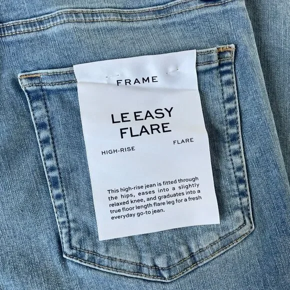 NWT Frame Le Easy High Rise Flare Leg Jeans - Size: 30